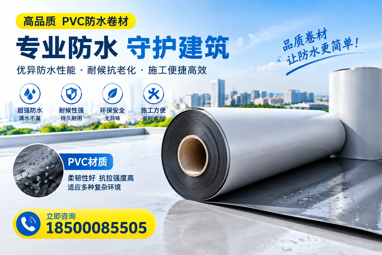 PVC防水卷材的安全性分析,雅安居民需了解的知识